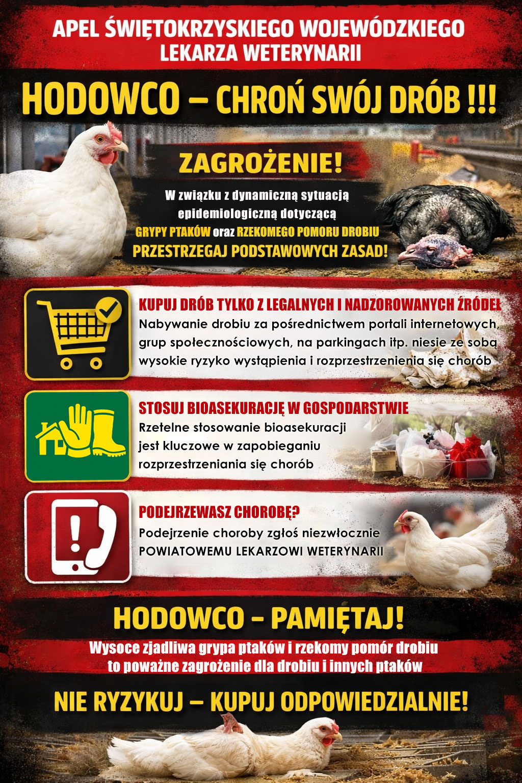 Plakat informayjny HPAI